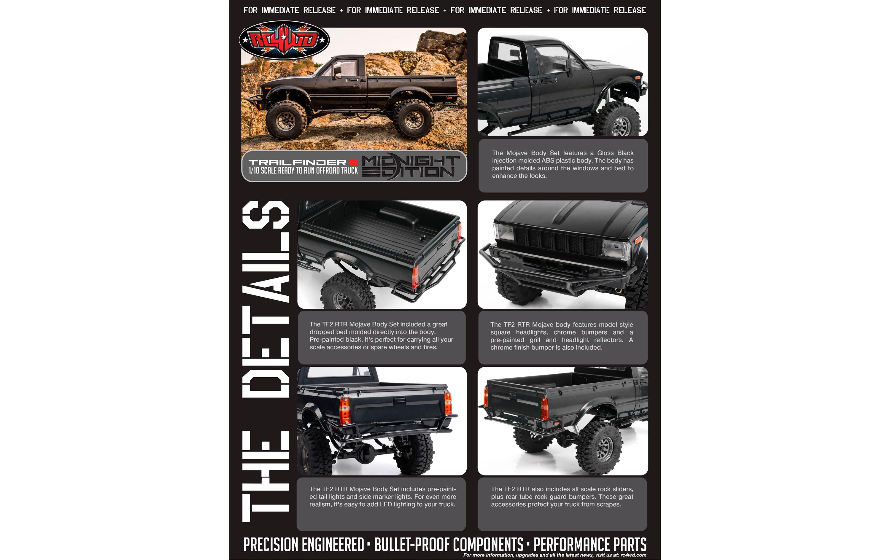 Scale Crawler Trail Finder 2 Mojave II RTR, 1:10<br>RC4WD TF2 Midnight Edition Scale Crawler im Massstab 1:10