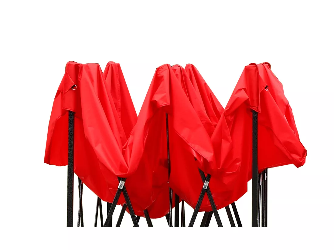 Housse Remplacement Gazebo Rouge Polyester Résistant Auvent 3x3
