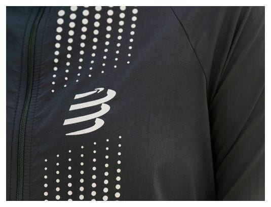 Veste coupe-vent Compressport Hurricane Windproof Femme Noir