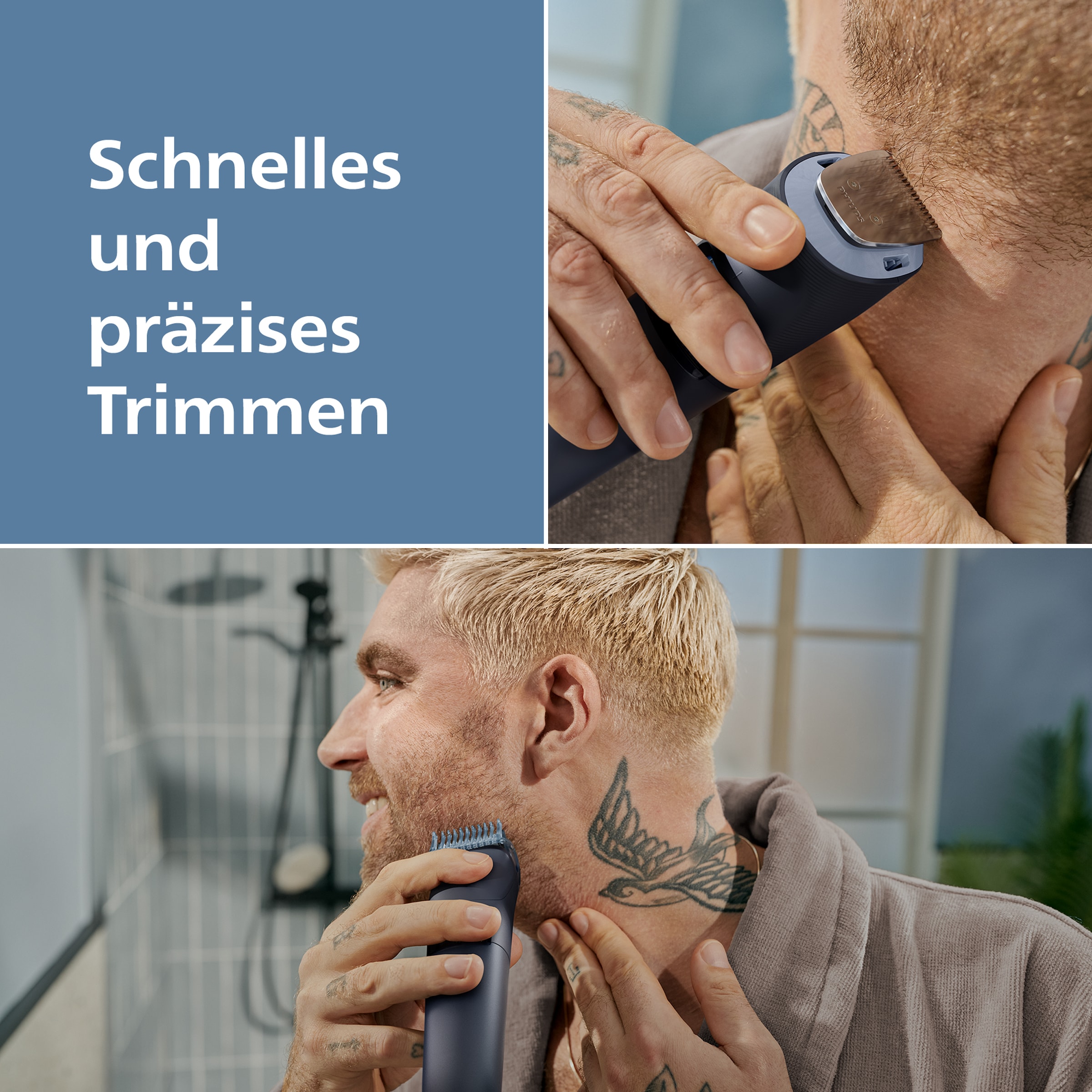 Philips Bartschneider »Serie 3000 BT3620/15« 2 Aufsätze mit 40 einstellbaren Schnittlängen, inkl. Reinigungsbürste