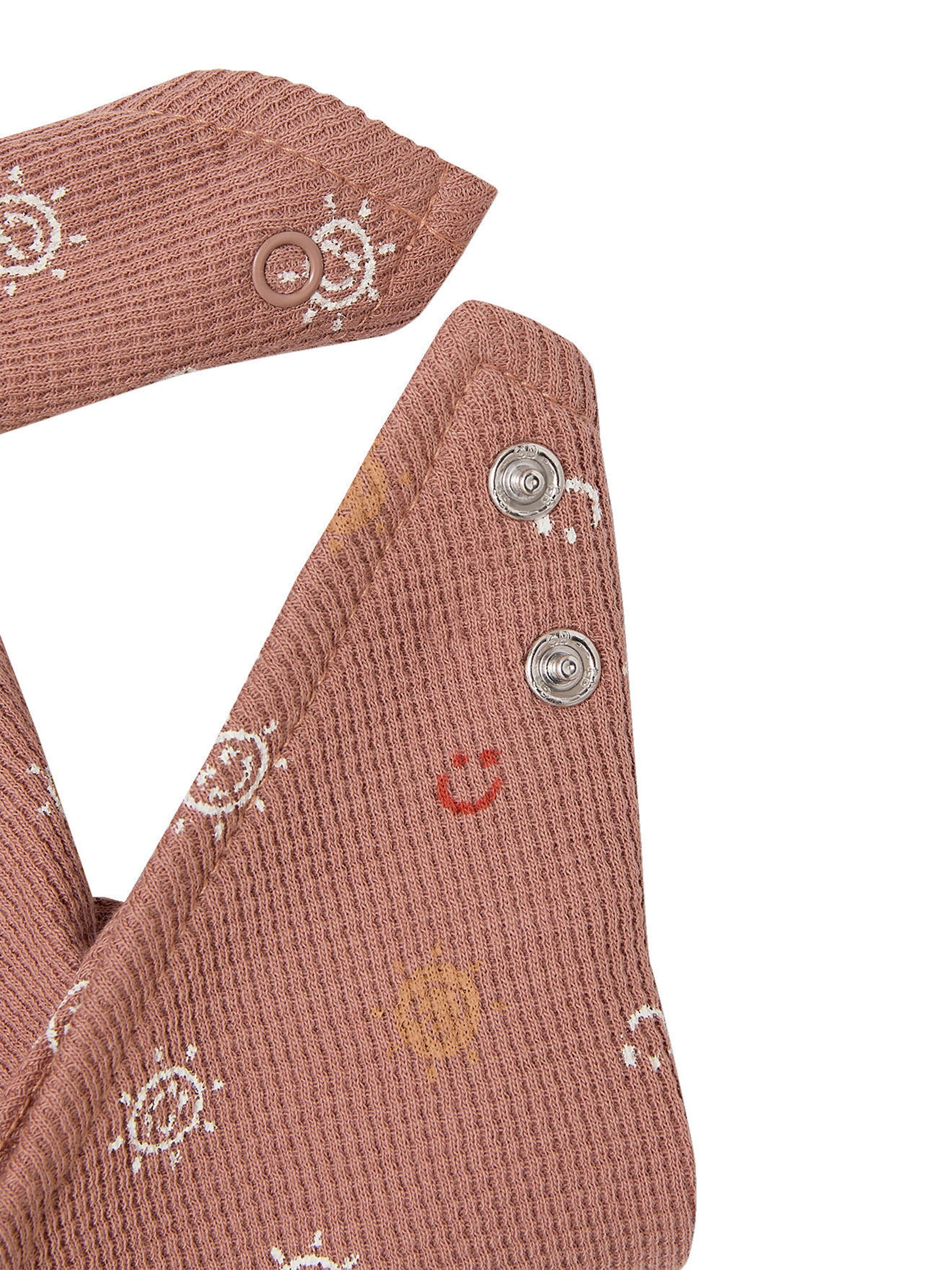 Vertbaudet Baby-Set: Overall & Halstuch aus Waffelpikee hellbraun