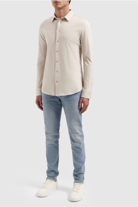 Pure Path beige heren overhemd