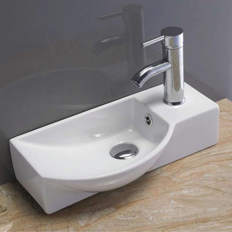 Sanilux - Bee - Fontein - Keramiek - Rechthoek - 40x22x10 cm - Met Overloop