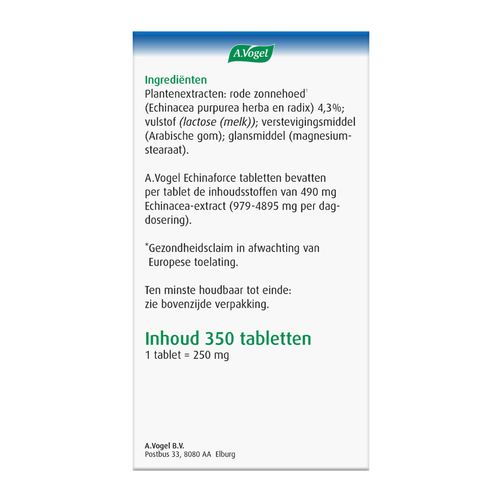 A.Vogel Echinaforce Weerstand350 tabletten