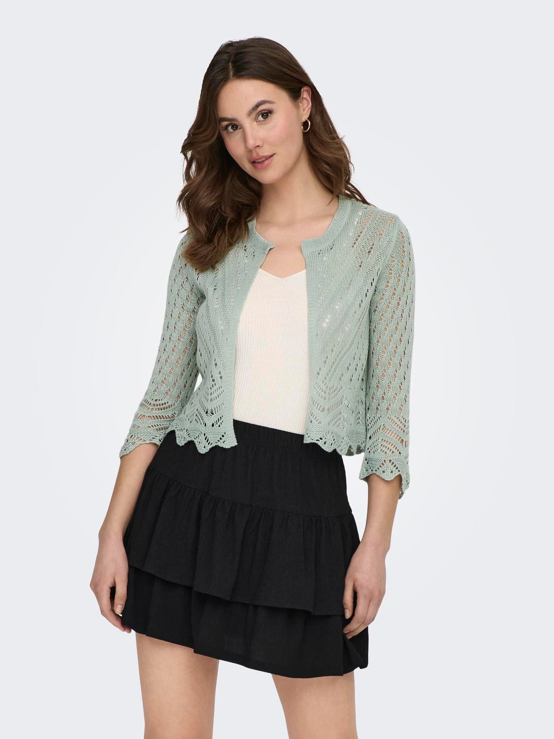 JDY Strickjacke »JDYSUN 3/4 CROPPED CARDIGAN KNT NOOS«