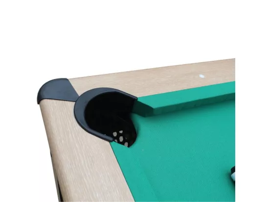 Billard Américain convertible table 8places KITBILL 7FT - 226 x 126,5 x 80 cm Plateau dînatoire et accessoires inclus - Beige