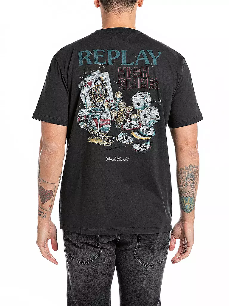 REPLAY T-Shirt schwarz