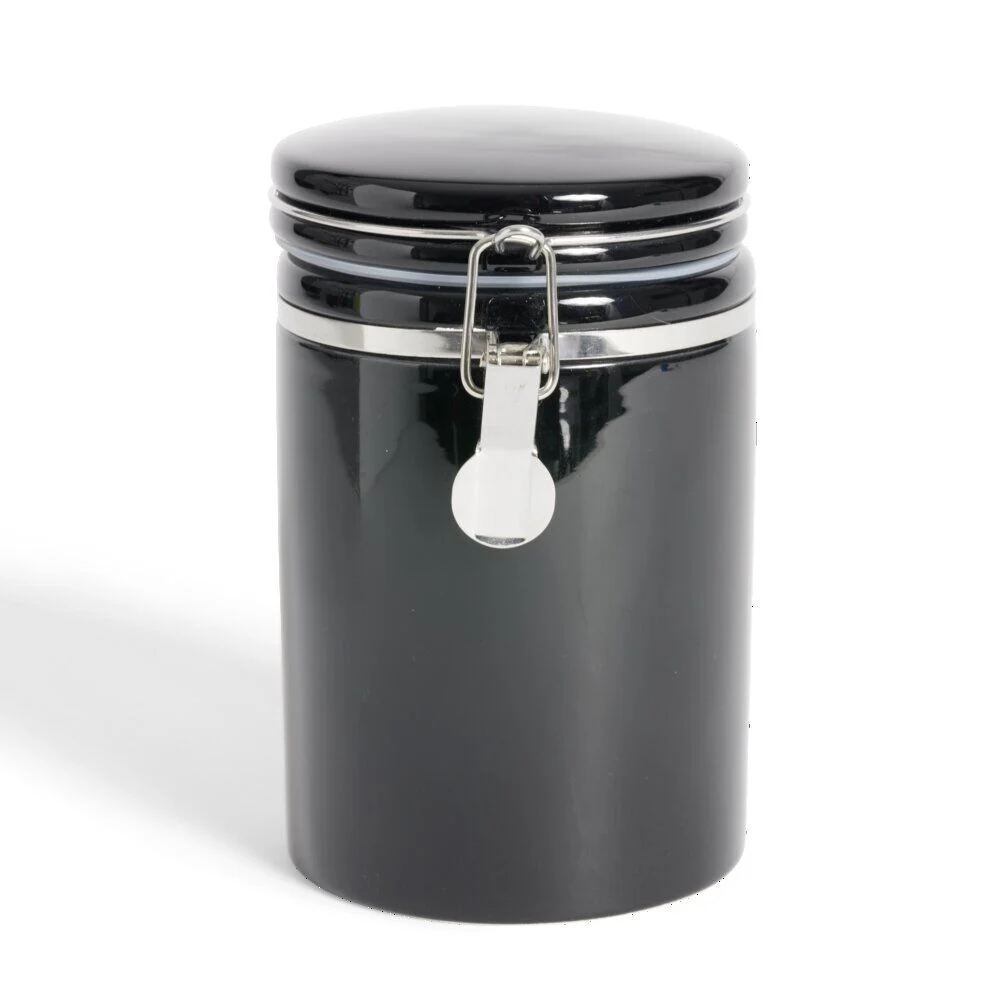 Bocal en céramique avec clip en métal Ø10xH16,5cm