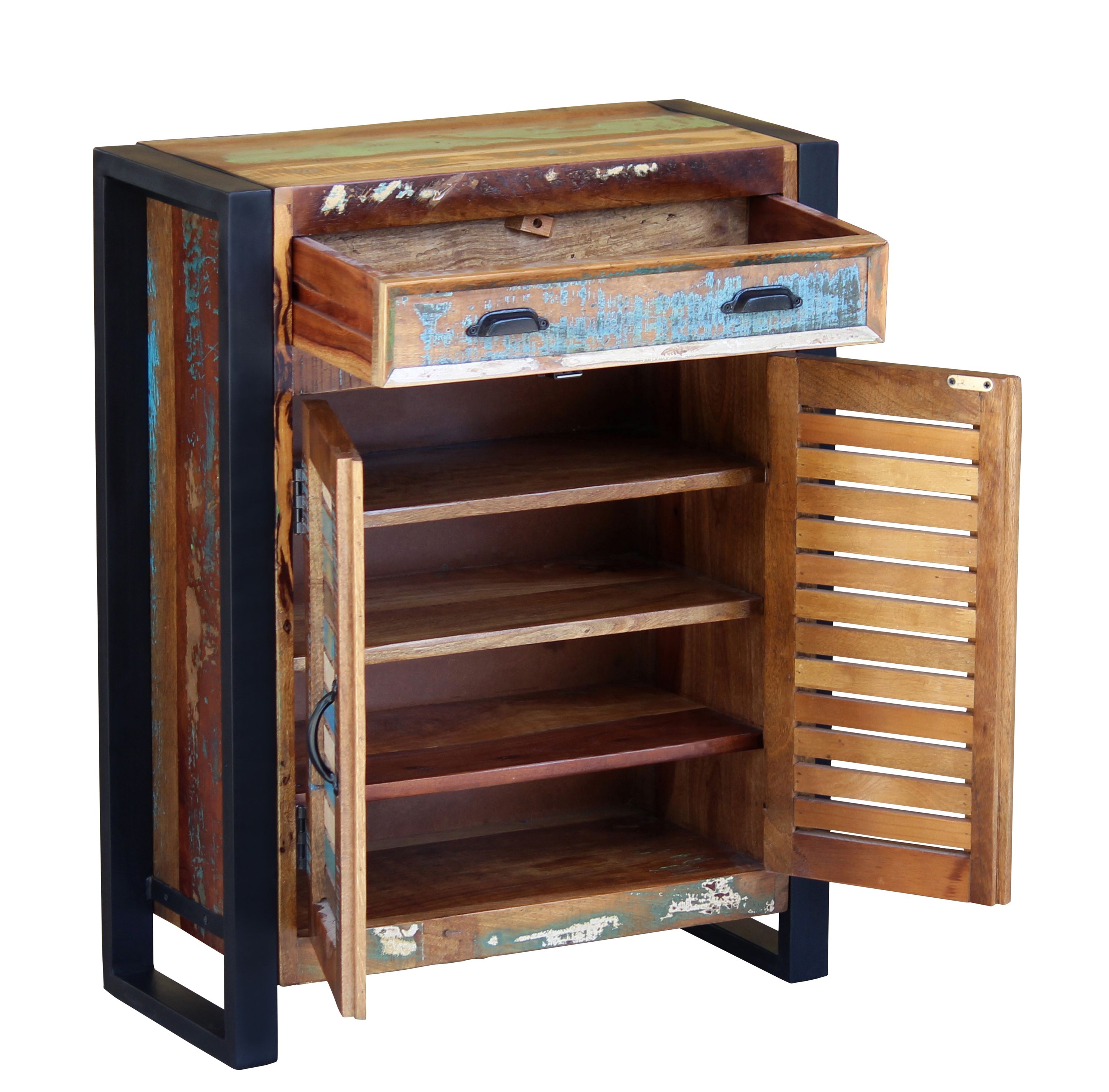 Schuhschrank Holz Vintage MARIE