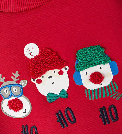 Name It Sweatshirt - NbnRuby - Jester Red m. Weihnachtstier