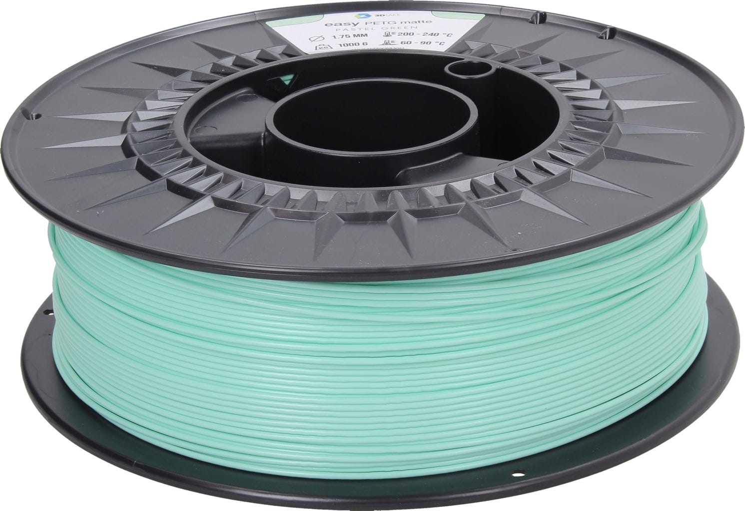 3DJAKE  easyPETG Matte Pastellgrün, 1,75 mm / 1000 g    Modifiziertes PETG mit mattem Oberflächenfinish in Pastellgrün