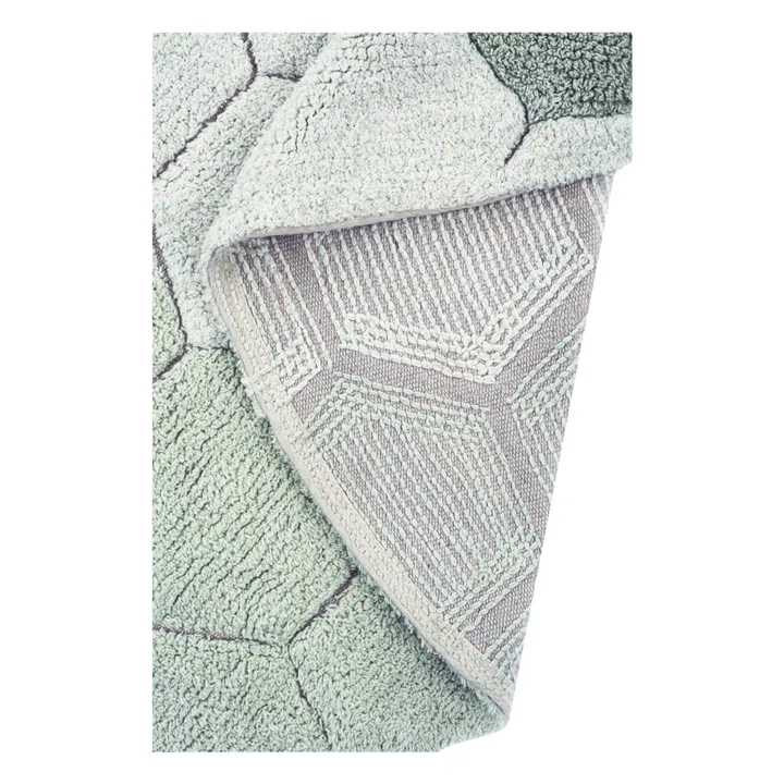 Lorena Canals Tapis rond Honeycomb | Bleu gris