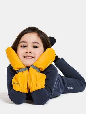 Didriksons Pileglove Fôrede Regnvotter, Oat Yellow