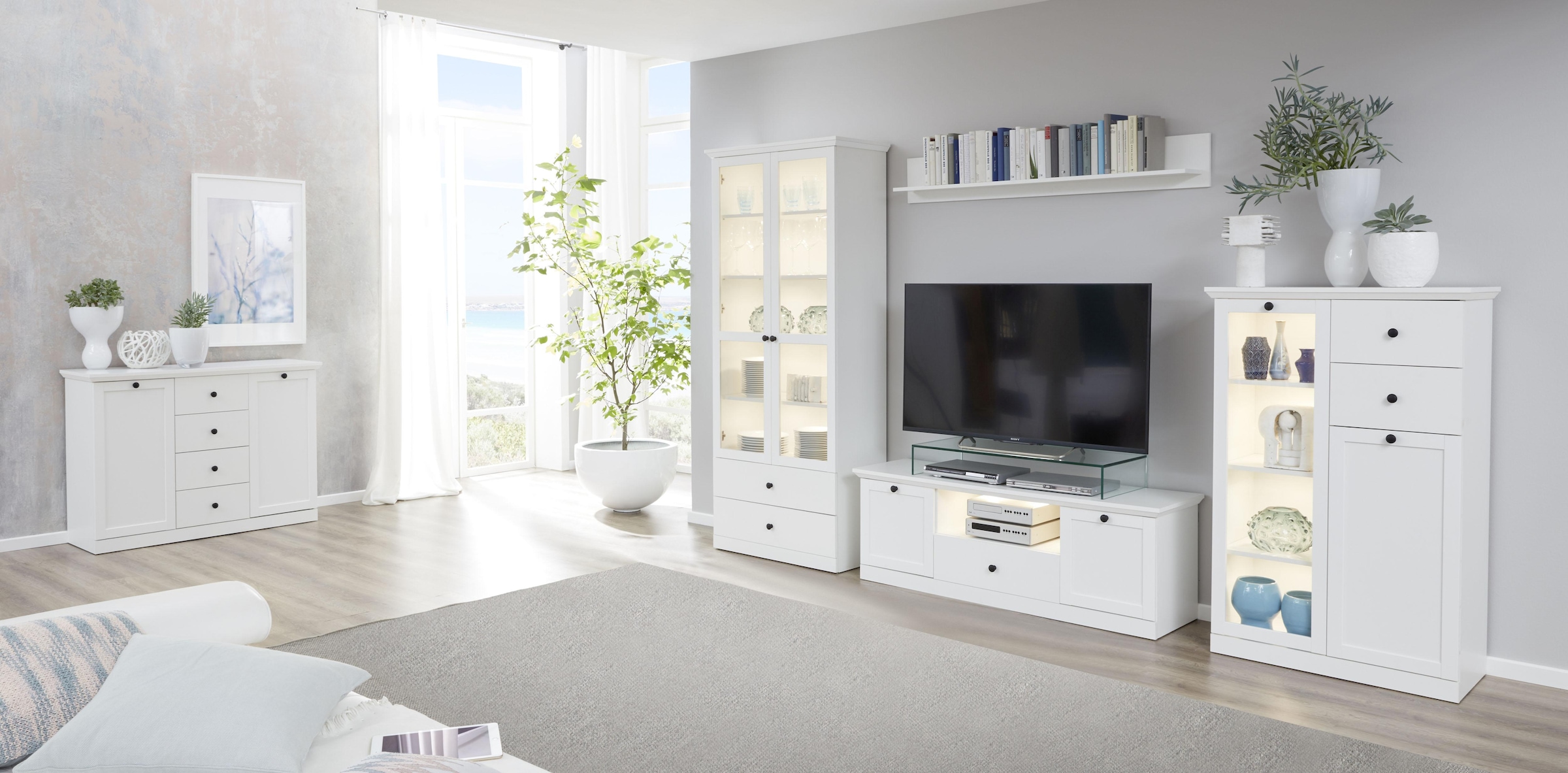 Home affaire Sideboard »Örebro« Kommode, zeitloser Landhausstil, mit Vollauszug