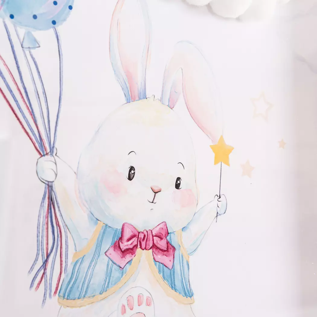 Wandbild 33 x 33 cm Hase