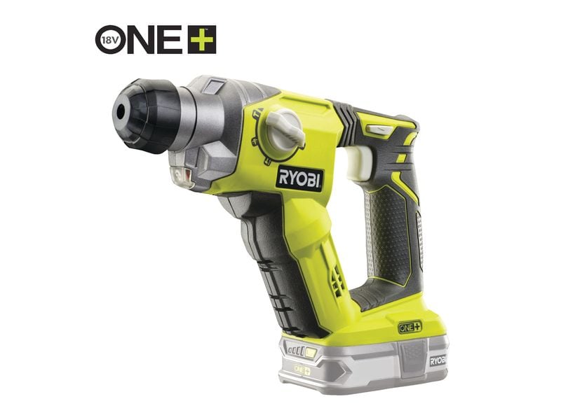 RYOBI Akku-Bohrhammer R18SDS-0, Solo, 18 V, 1.3 Joule Handlicher Kombihammer zum Bohren und Schrauben