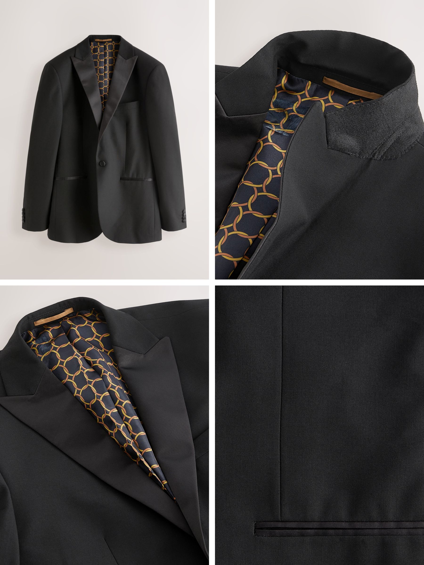 Zwart - Slim Fit - Smoking: colbert