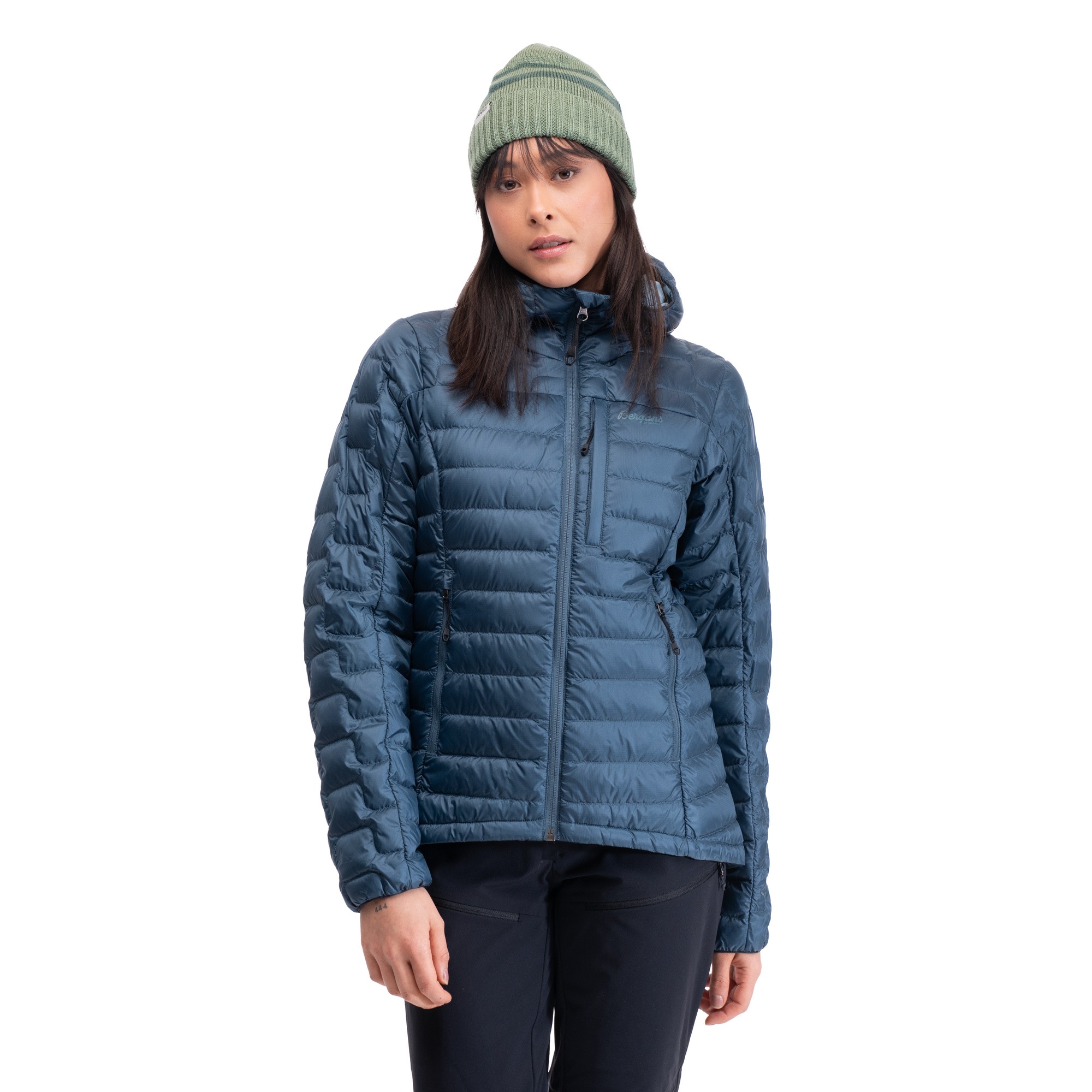 Magma Light Down Jacket w/Hood Dame Orion Blue