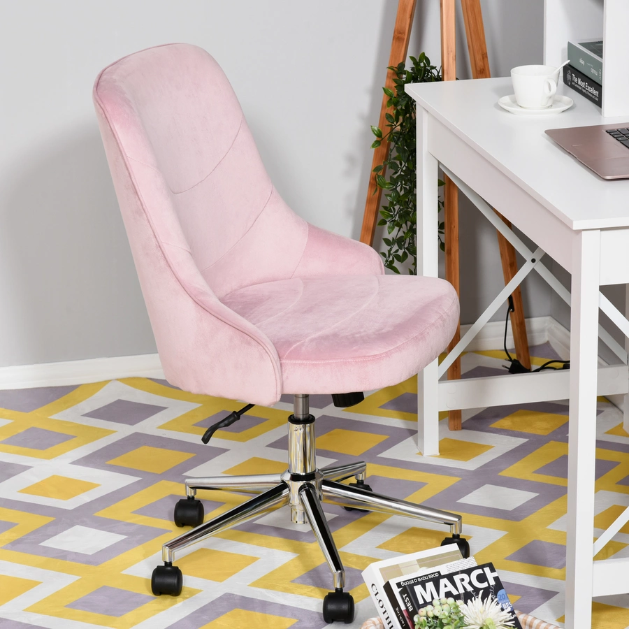 Vinsetto Bürostuhl mit Wippfunktion rosa