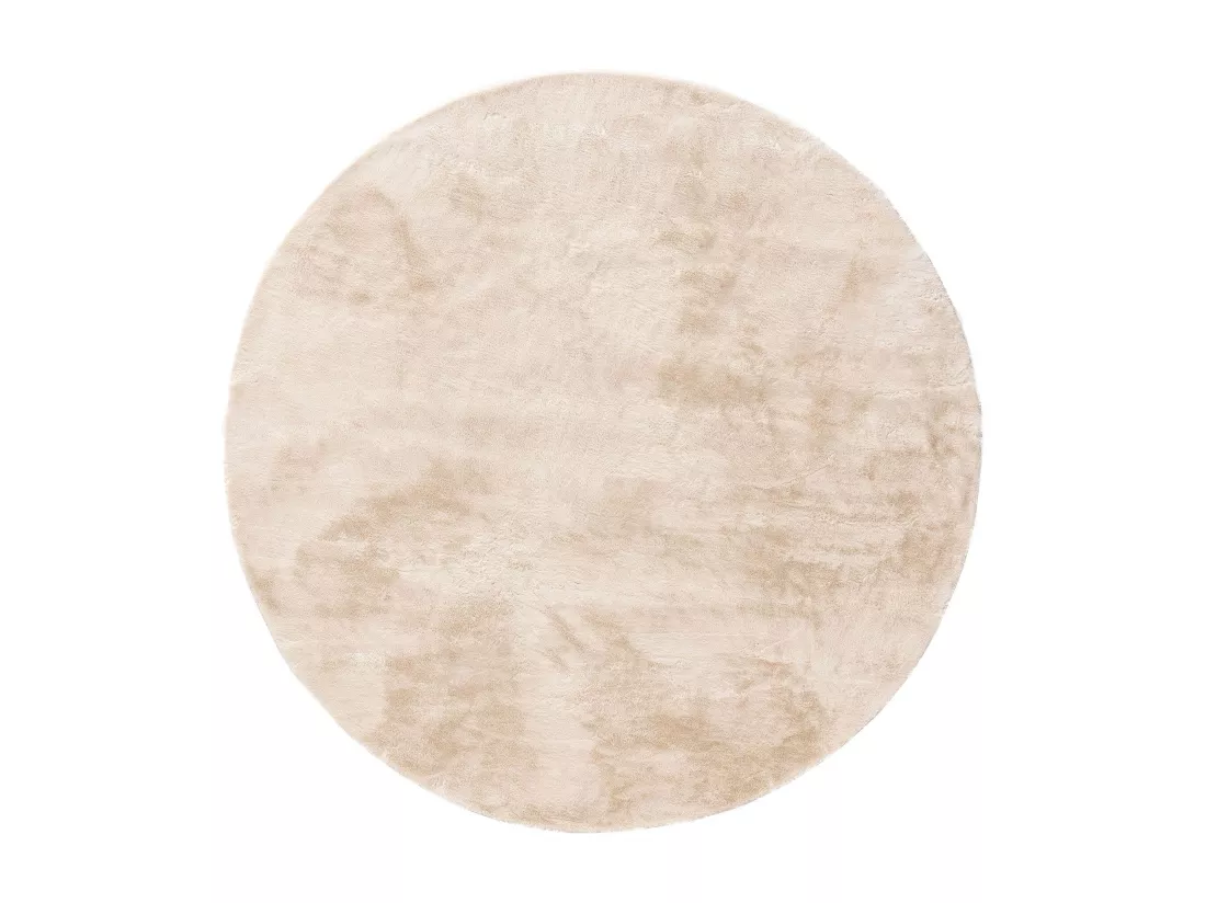 Tapis en fausse fourrure Furry Beige ø 160 cm rond