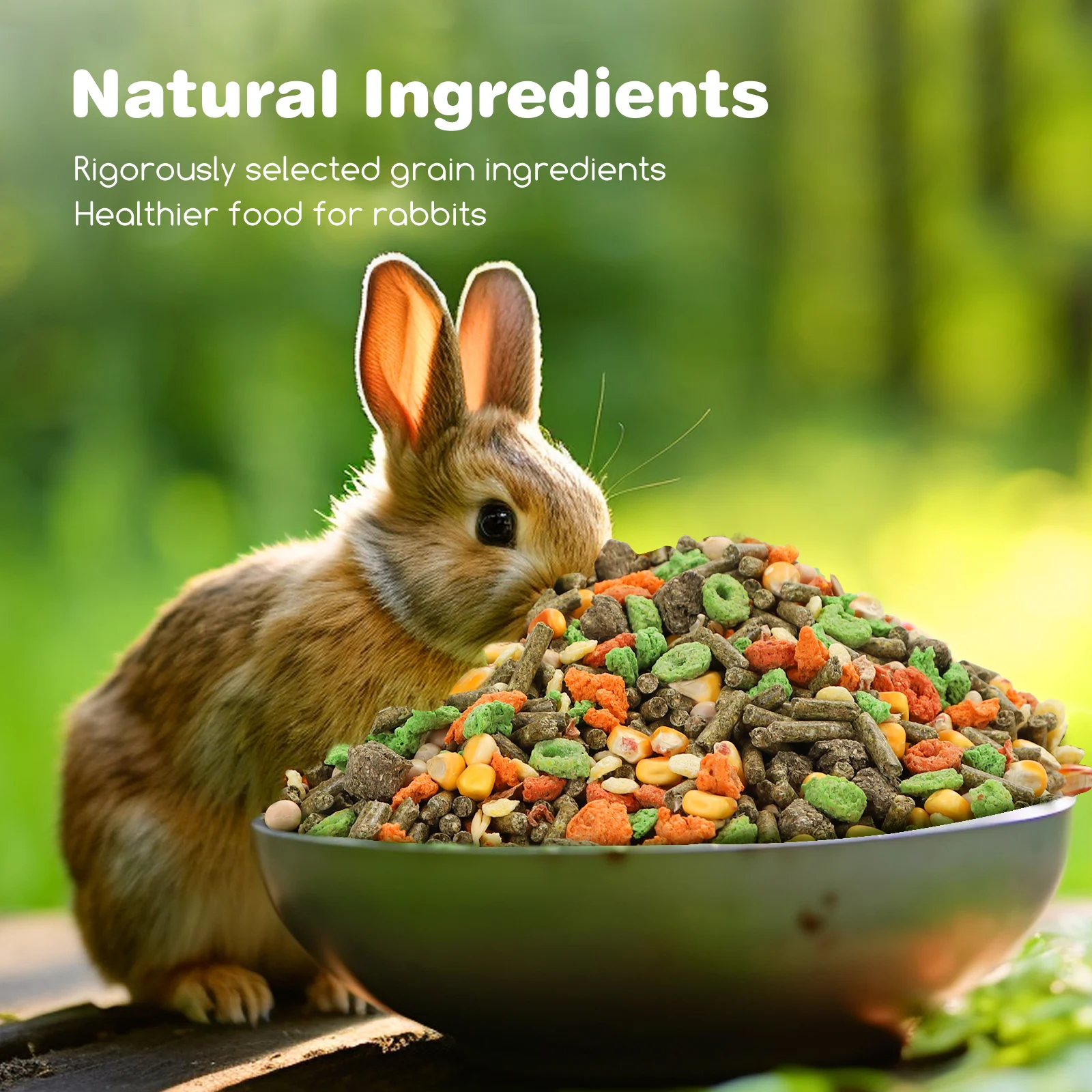 Nobleza - (700g) Alimento Premium para Coelhos Adultos, Saudável e Saboroso, Promove o Desgaste Dentário e a Saúde Dental