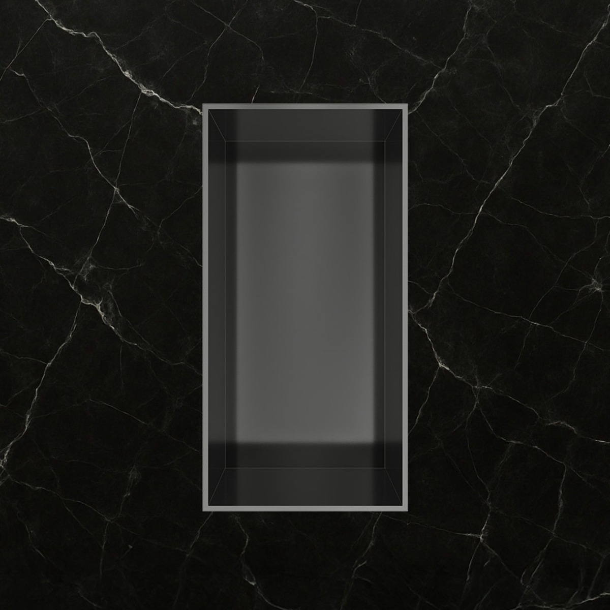 Hotbath &More frameless inbouwnis 30x15x10cm geborsteld gunmetal PVD