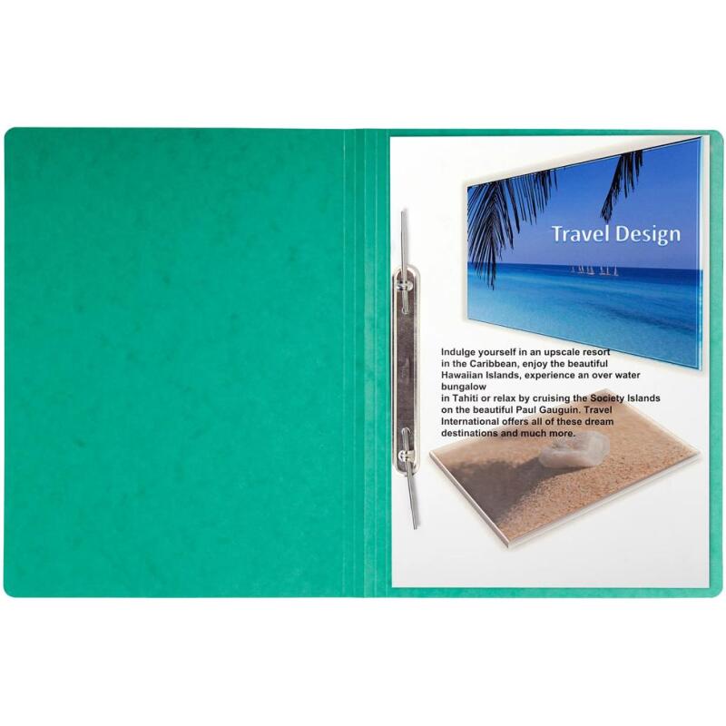Chemise à ressort carte lustrée 425gm2 - A4 - Vert
