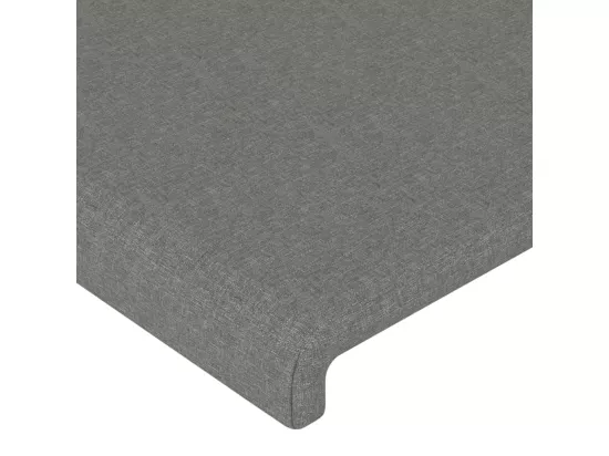 Tête de lit à LED Gris foncé 160x5x78/88 cm Tissu