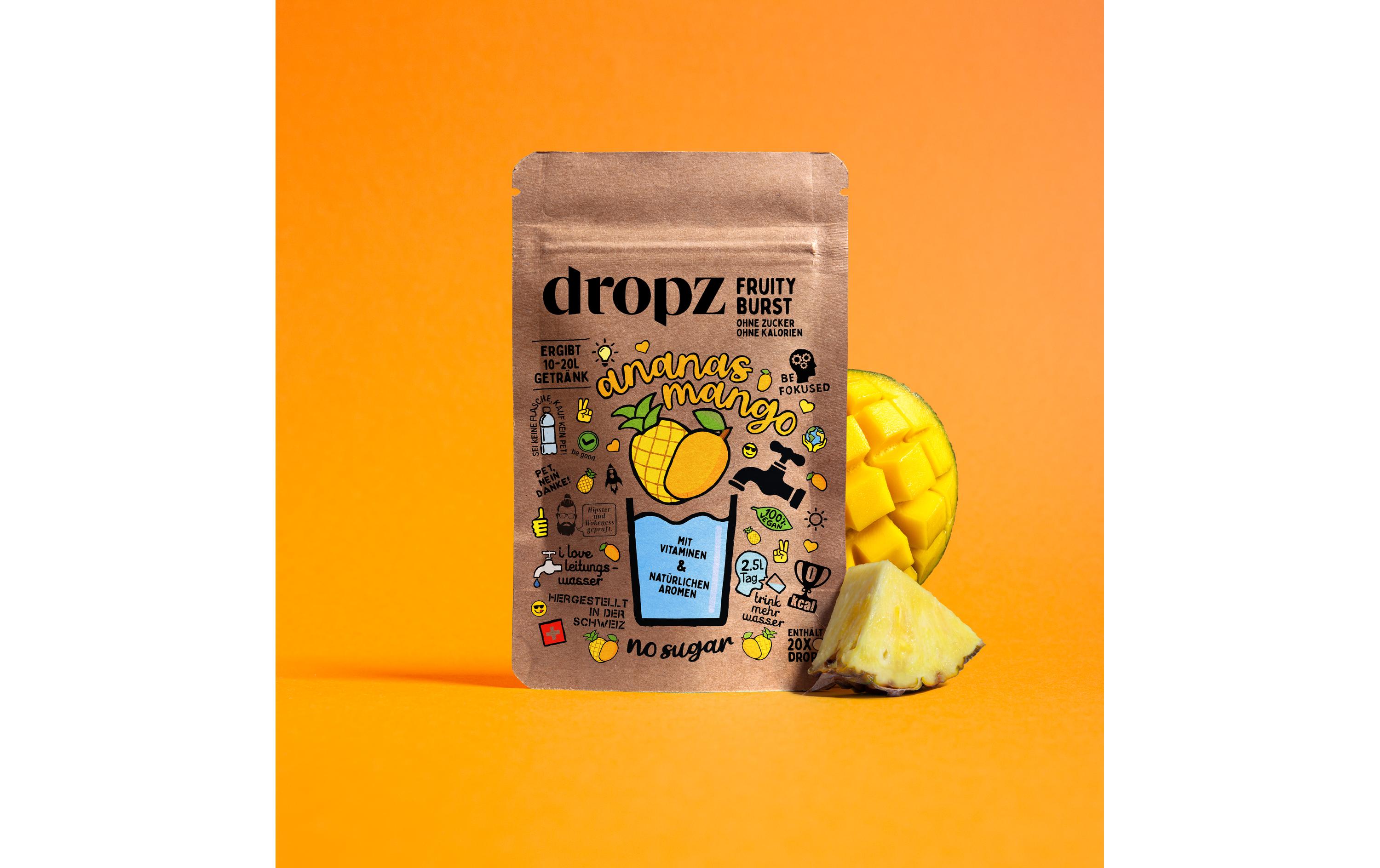 Exotic Mix mit Mango-Ananas 1 Beutel à 20 StückFür leckere Erfrischungsgetränke ohne mühsames Schleppen von Flaschen