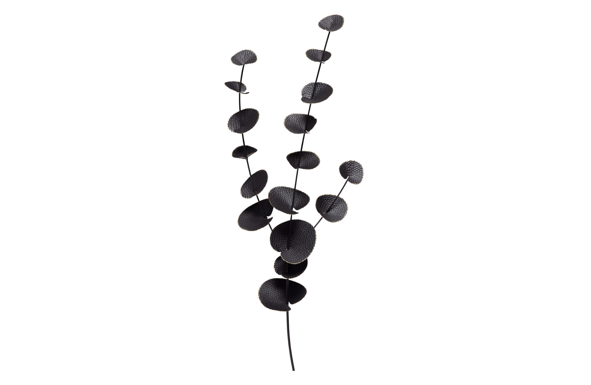 BePureHome wanddeco Eucalyptus metaal zwart