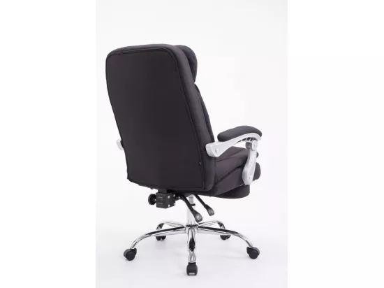 Chaise de bureau - Tissu - Noir - XL Troy
