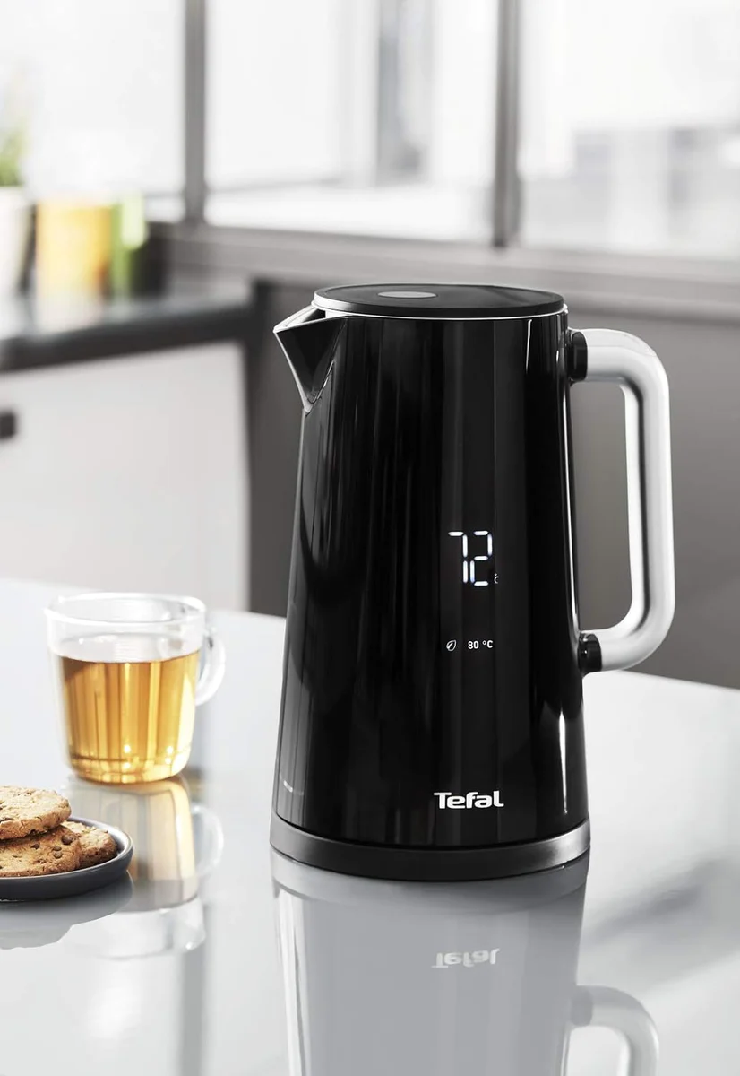 bouilloire électrique de 1,7L sans fil avec écran intégré et base 360°