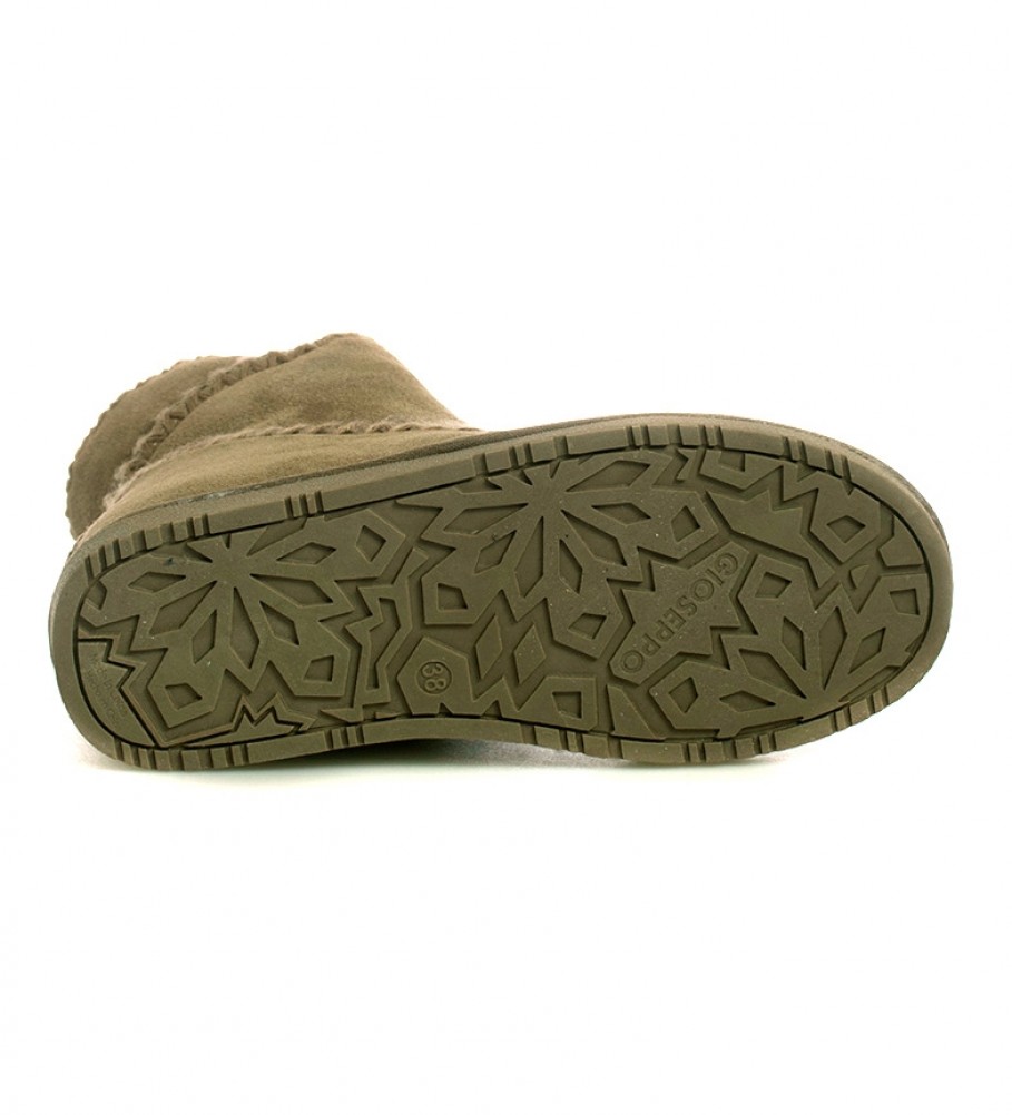 Botas Gioseppo Josca em couro taupe - Altura interna do salto + sola: 7 cm