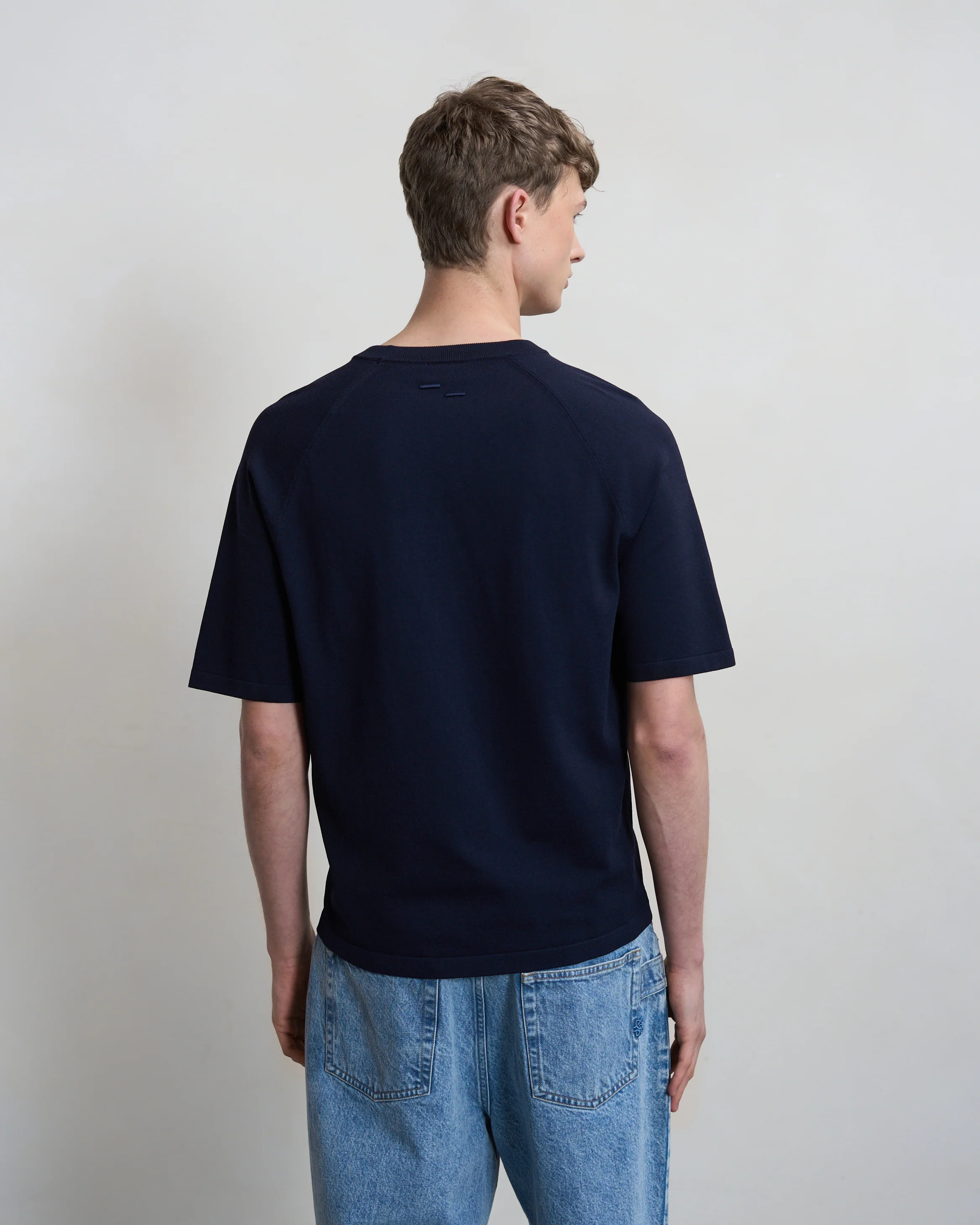 Knit T-shirt Raglan Navy
