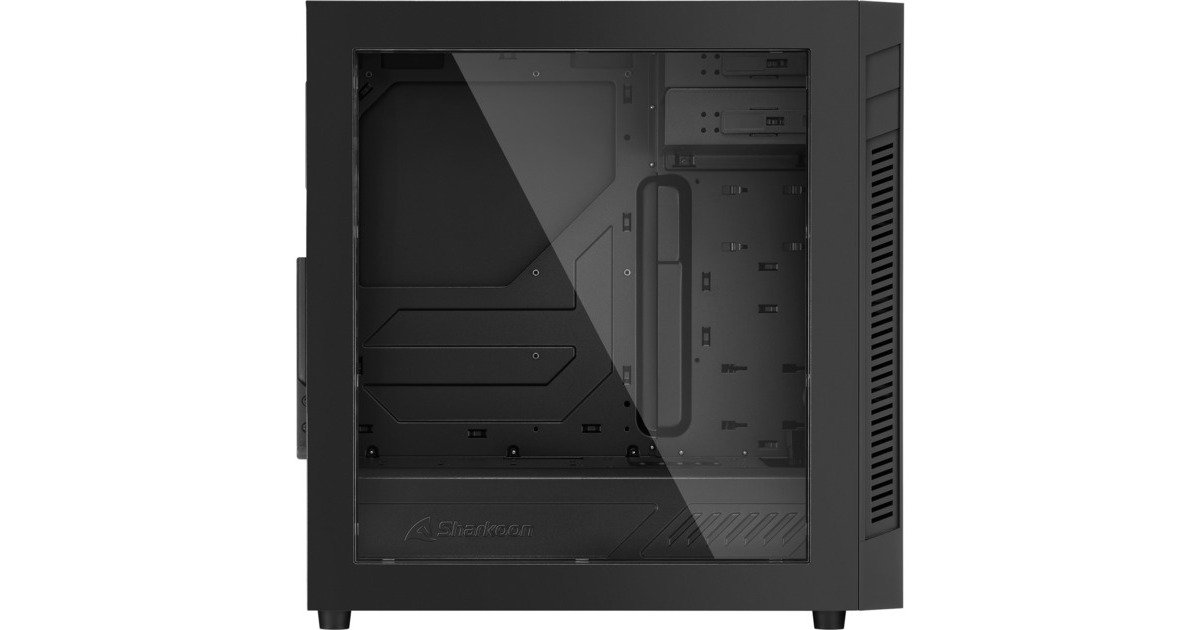 SharkoonS25-W midi tower behuizing  (Zwart | 2x USB-A | Window)