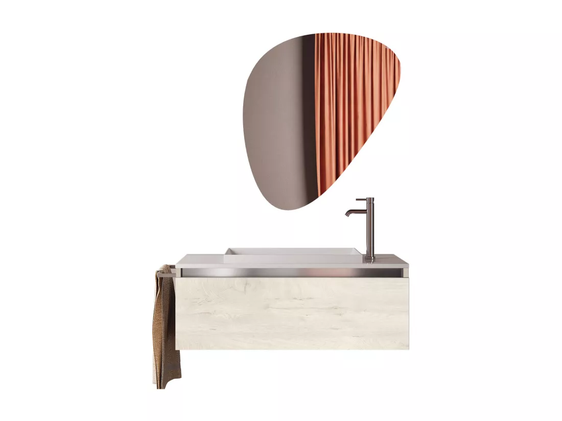 Ensemble de salle de bain 3 pcs AURORA Chêne d'Alaska