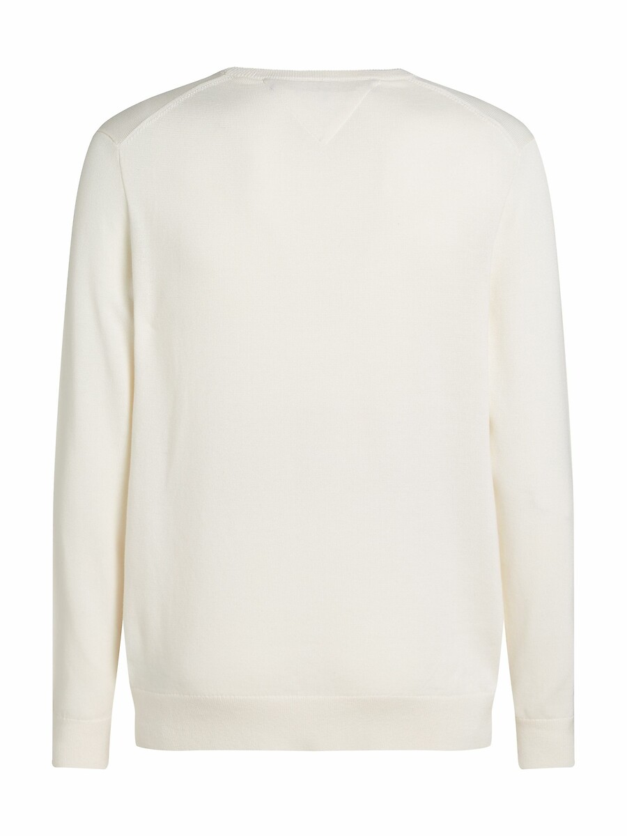 TOMMY HILFIGER<br>Suéter de algodão com gola redonda