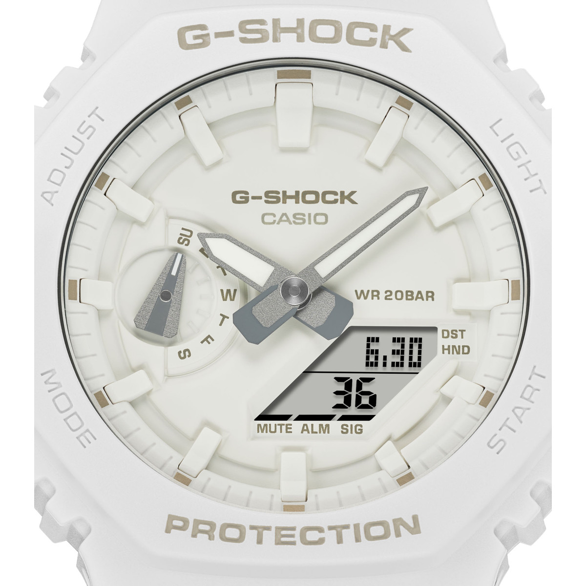 Montre CASIO G-SHOCK homme bracelet résine blanc