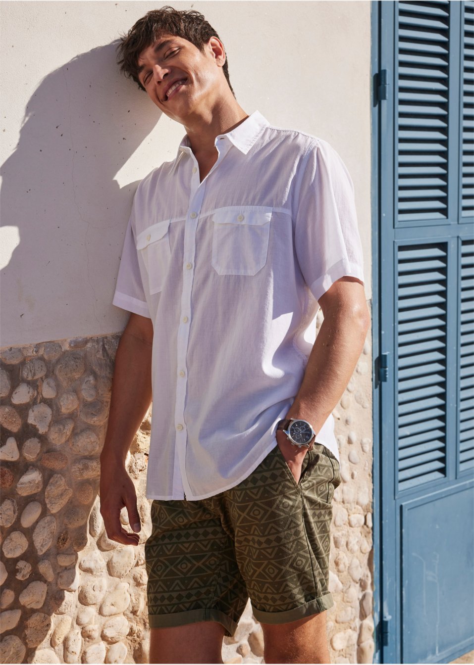 Bermuda à taille extensible, Regular Fit