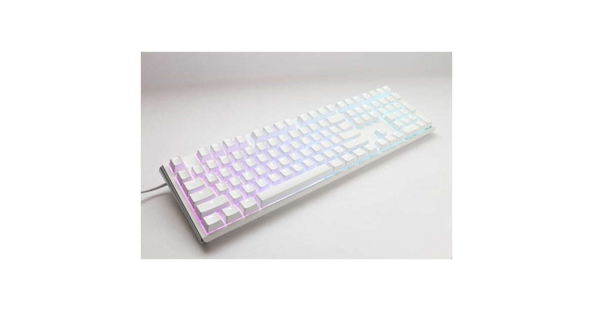DuckyOne 3 Classic Pure White, toetsenbord  (Wit, US lay-out, Cherry MX Blue, RGB led, Double-shot PBT, Hot-swappable, QUACK Mechanics)