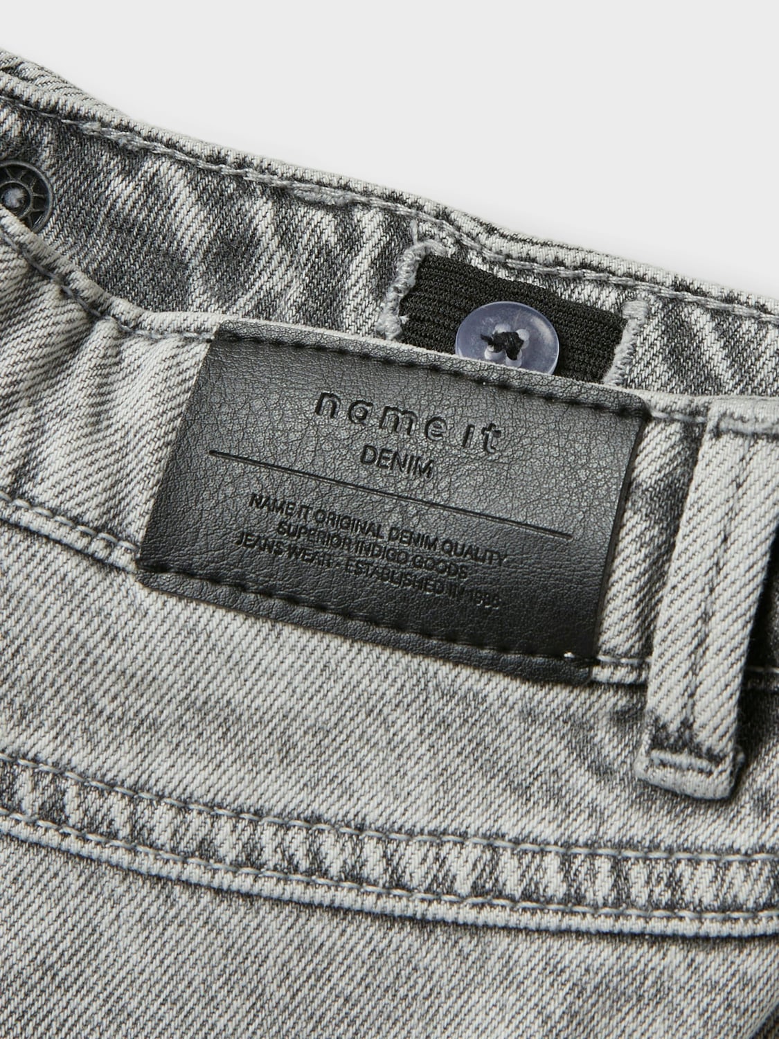Name It 5-Pocket-Jeans »NKFROSE für Mädchen mit Destroyed-Effekt und hohem Bund«, normal, Denim, Abriebeffekte, Reissverschluss