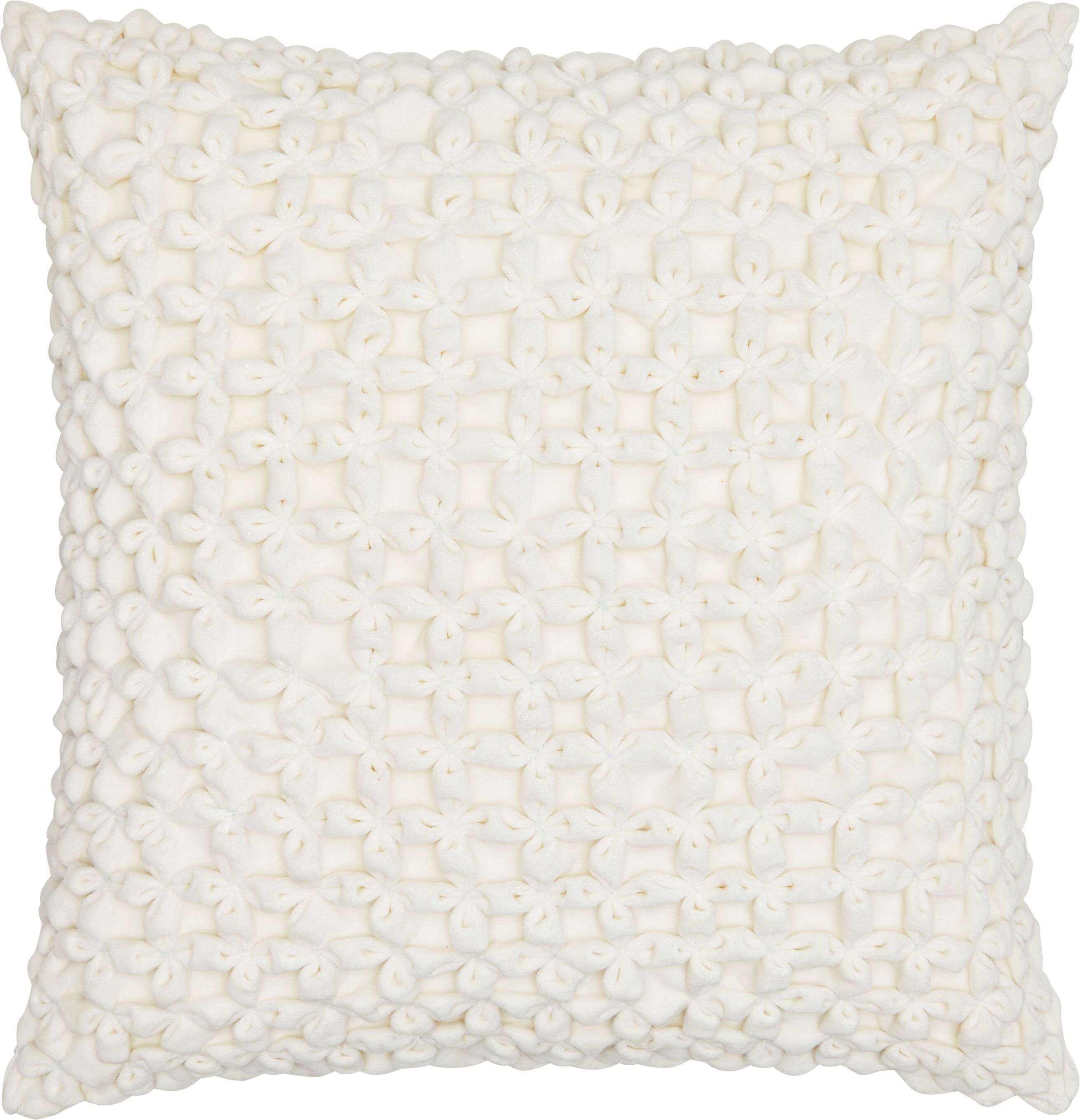 CELIA Zierkissen - Weiss / B: 45.0 cm x H: 45.0 cm