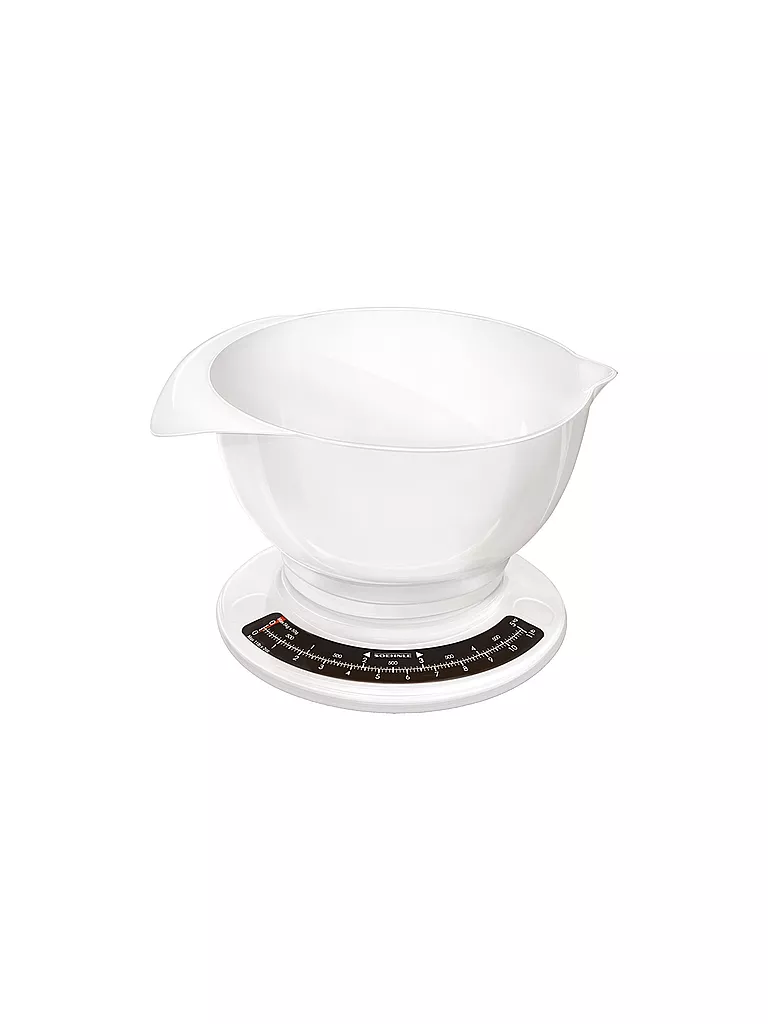 SÖHNLE Analoge Küchenwaage mit Rührschüssel Culina pro weiss
