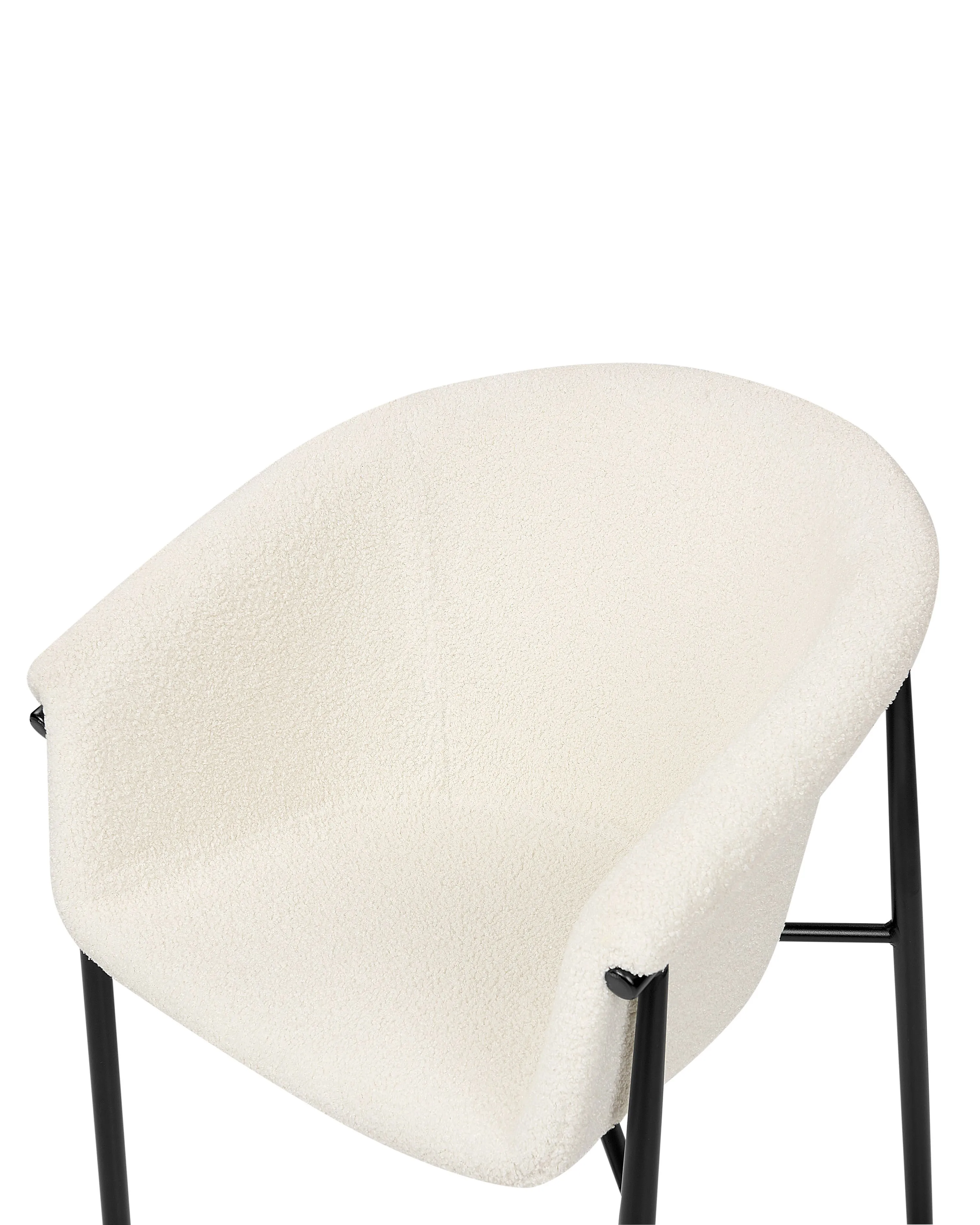 Set van 2 eetkamerstoelen AMES Bouclé Gebroken wit