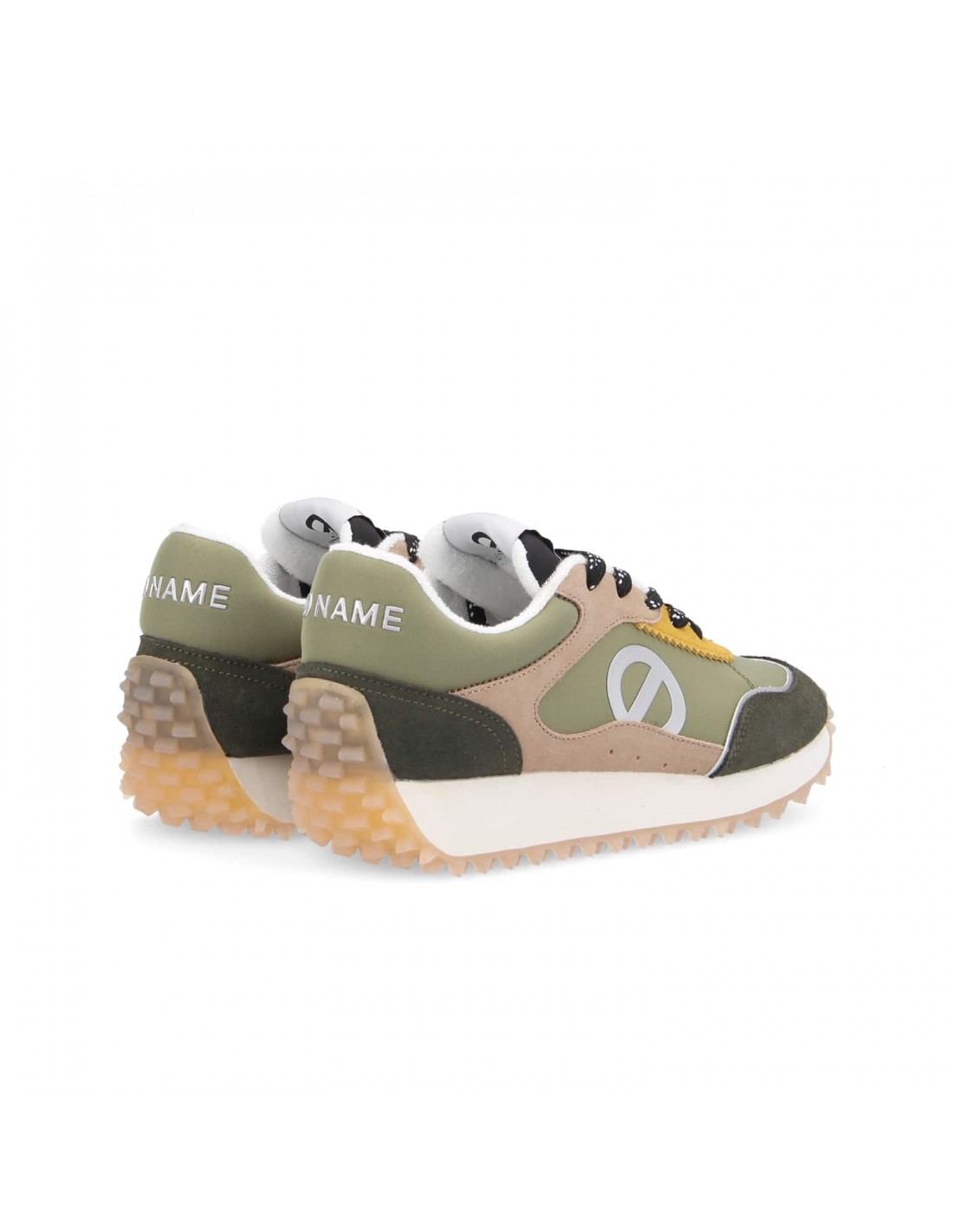 no name Baskets de ville femme punky jogger vert jaune