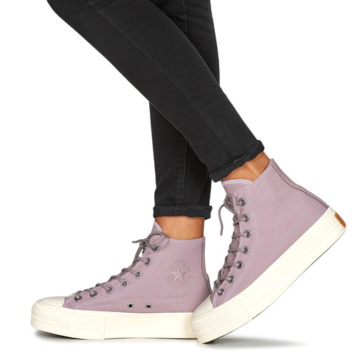 Converse - CHUCK TAYLOR ALL STAR LIFT PLATFORM SUMMER UTILITY-LUCID LILAC/V - Violet