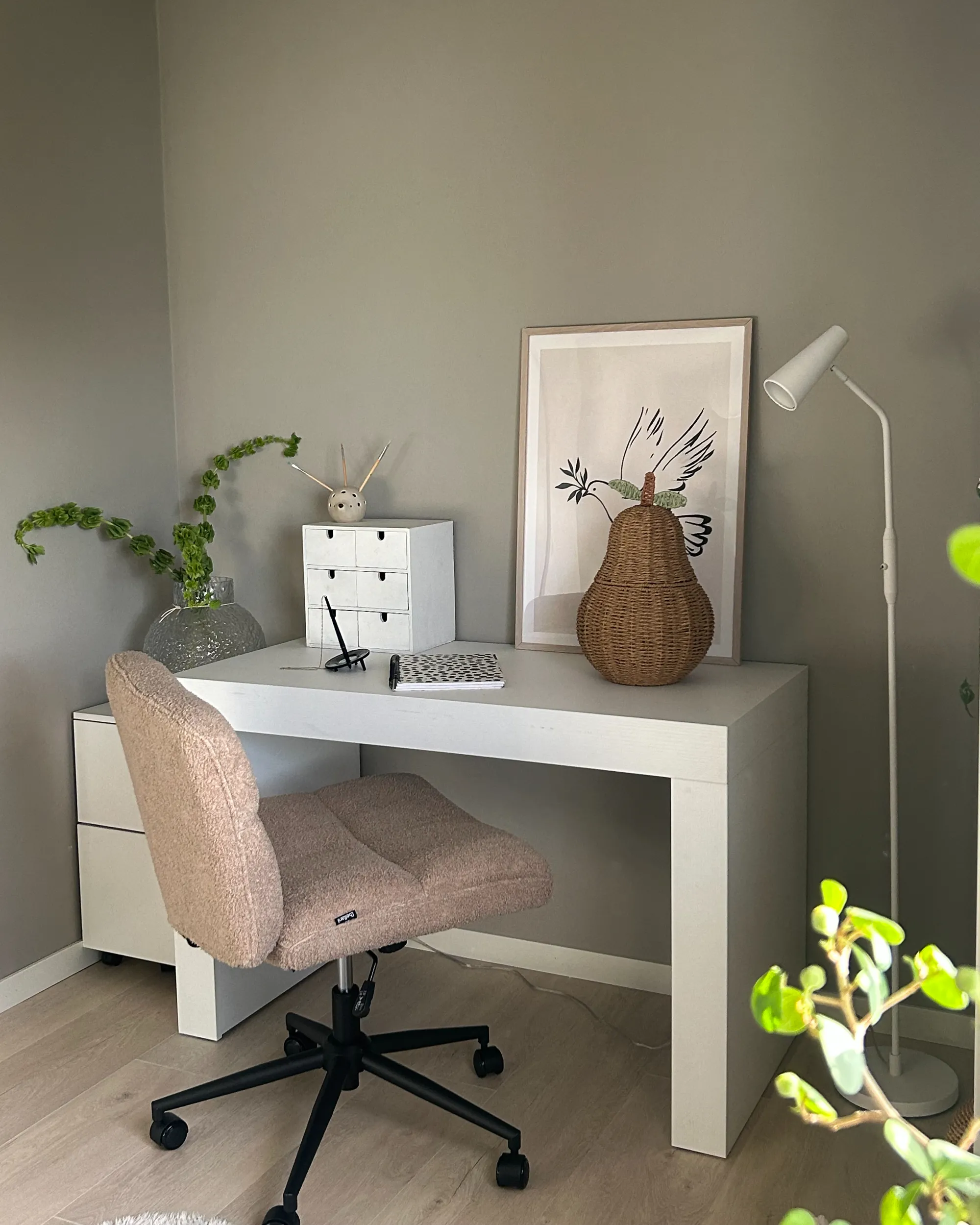 Bureaustoel CATLIN Bouclé Beige