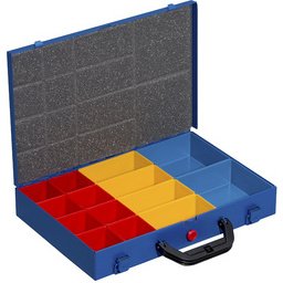 Mallette en métal pour petites pièces EuroPlus Pro M, bleu