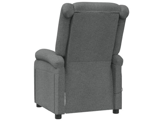 VIDAXL - Fauteuil Relaxation Fauteuil de massage - gris foncé - tissu - 70x141x81cm