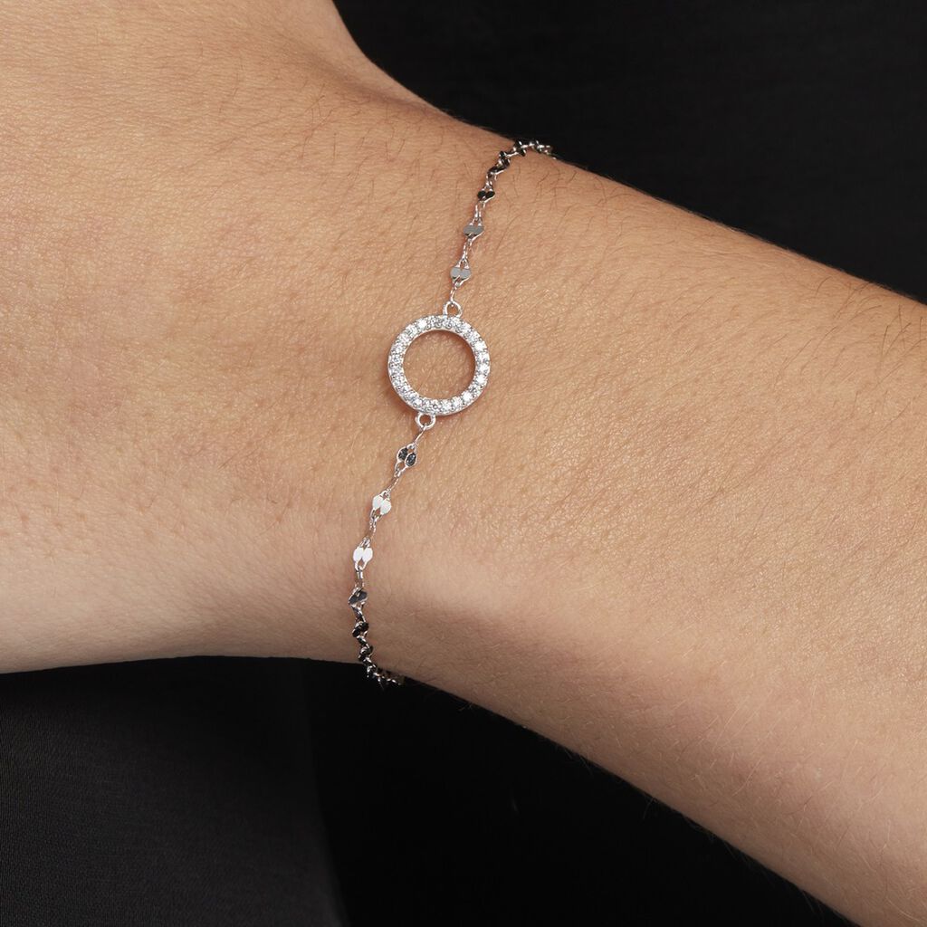 Bracelet Argent Blanc Toya Oxydes De Zirconium